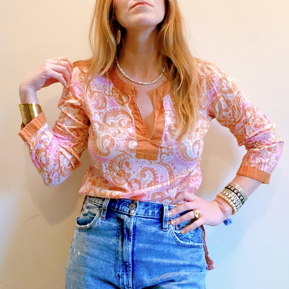 Lucky Paisley tunic top